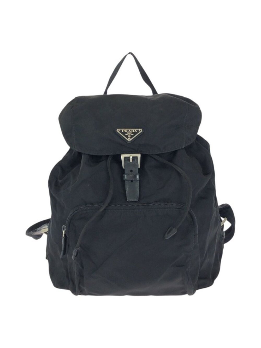 Prada Tessuto Black Silver Nylon Backpack - Picture 1 of 9